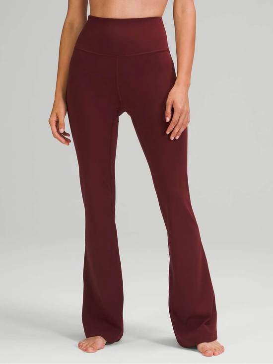 lululemon athletica Pants - lululemon athletica Groove Pant Flare Super High Rise Size 4 Burgandy